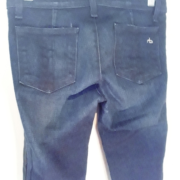 Rag &  Bone Dark Wash /Lamb Leather Skinny… - Picture 6 of 9